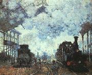 Claude Monet Arrival at St Lazare Station oil painting picture wholesale
